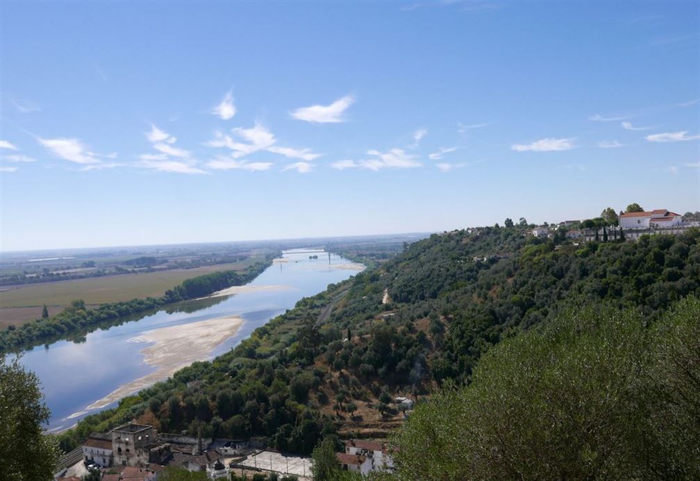 Santarem sur la colline avec une panorama sur Tejo