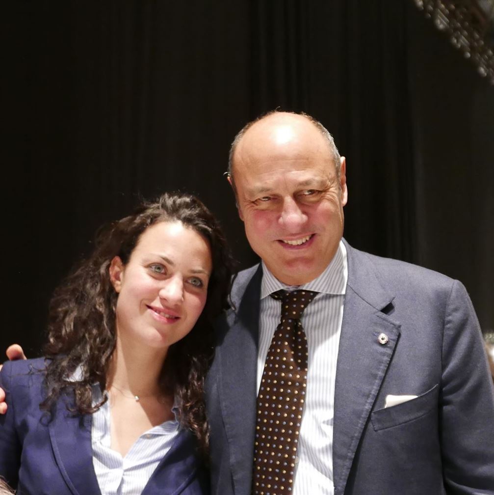 Sergio Zingarelli avec sa fille Gulia