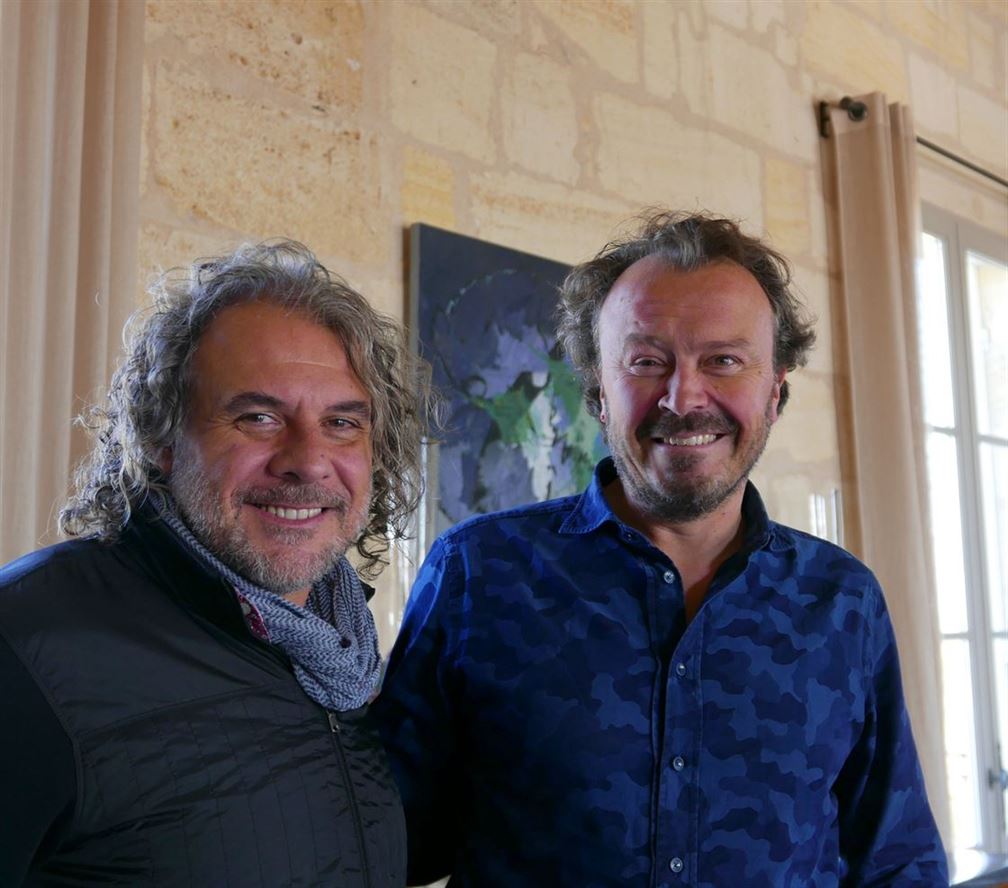 Henri Parent (à droite) proprietaire Vignoble Péré-Vergé avec Marcelo, son winemaker de Monteviejo