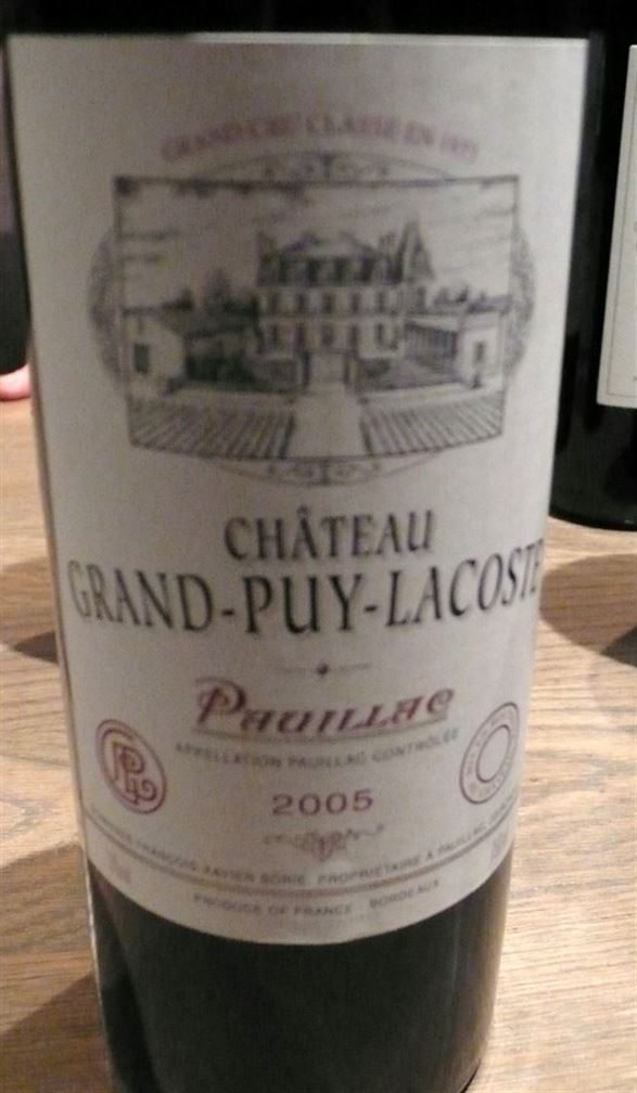 Grand Puy-Lacoste 2005 à 140 euros